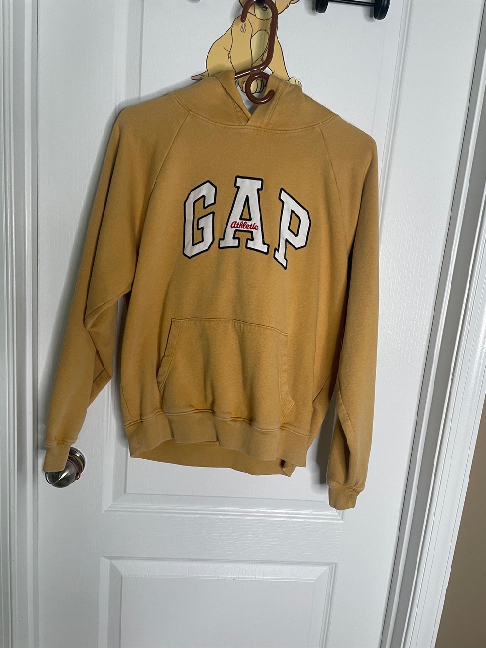 GAP Men's Mustard Yellow Crewneck Hoodie